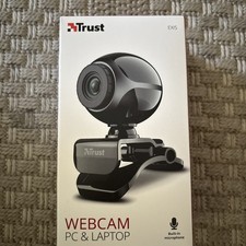 Trust Exis Webcam mit Mikrofon USB Webkamera 480p Camera USB PC Business Schwarz