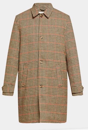Herren mantel kariert beige - herren,