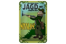 Blechschild jagd 12x18 - jagd, cm