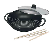 WOK SC011 36cm Aluguß "Leipzig"Wok asiatische Pfanne Asia Topf Alu-Guss Neu