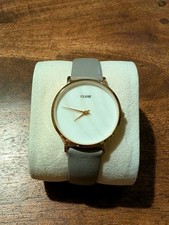 Cluse Armbanduhr Vergoldet & Perlmutt Lederband / Läuft 