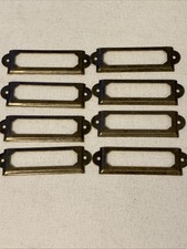 8 x Vintage Etikettenrahmen, Metall, für Schubladen, Türen, Etikettenhalter neu