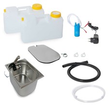 230V Camping Spüle Bausatz Waschbecken Spülbecken Abdeckung Caravan Wohnmobil T6
