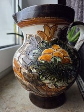 Vase 70er Keramik floral