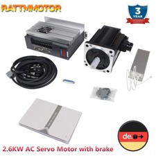 DE丨2.6KW AC Servo Motor with Brake CNC Servomotor Driver Kit 2500rpm 10N.m/25N.m