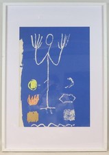 Druckgrafik nach A.R. PENCK Museumsstempel Kaiser-Wilhelm-Museum 1971 (BG2766)