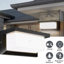 18 W LED Wandleuchte mit Bewegungsmelder Wandlampe Außenleuchte Gartenleuchte