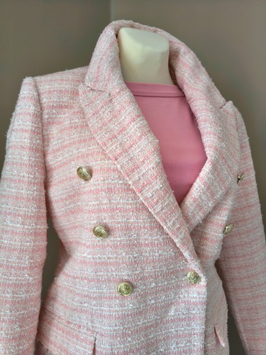 Bouclé tweed jacke blazer - tweed,