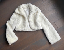 Plüschjacke Gr. M weiß creme