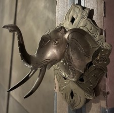 Elefant Kopf  Messing Massiv