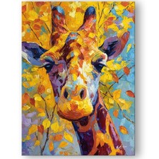 Leinwandbild Giraffe Abstrakt Wanddeko Bilder Tier Wandbild Wohnzimmer Büro 8039