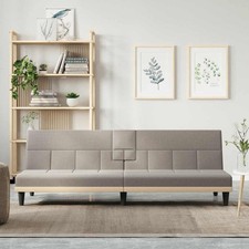 Schlafsofa mit Getränkehaltern Schlafcouch Bettsofa Sofabett Metallfüße Couch