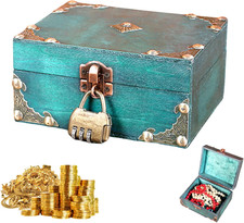 Vintage Holz Schatztruhe