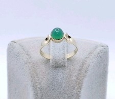 Ring Gold 333er mit Chrysopras Neuwertiger Damenring 8 Karat Goldring 