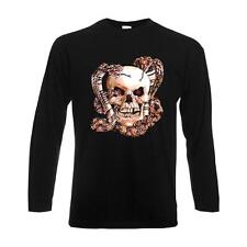 Longsleeve Skull with 2 Snakes, Totenkopf, Funshirt USA S - 6XL (ADS00300)