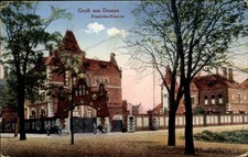 Ak Dessau in Sachsen Anhalt, Friedrichskaserne, Wache, Eingangstor - 4423195