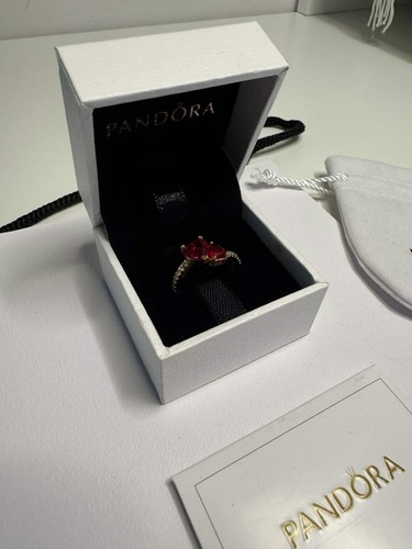 Pandora doppel herz - pandora, rot