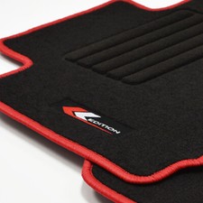 Velours Fußmatten Edition rot