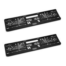 2x Original Audi Kennzeichenhalter Kennzeichenhalterung Audi Ringe 3292100100