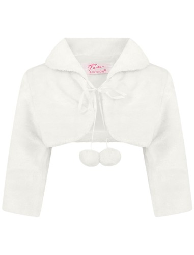 Mädchen kunstfell bolero - kunstfell,