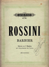 Rossini: Der Barbier von Sevilla, Klavierauszug, Peters, TOP-Preis!! Innen TOP!