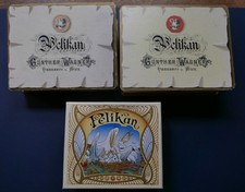 Pelikan 3 ältere Geschenkset Kartons  ! Ihne Schreibgerät Tintenfässer sind leer