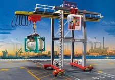 Playmobil 70770 Elektrischer Portalkran mit Container, Motor zum Steuern Hafen