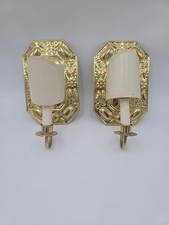 2 antike Messing Wandleuchten