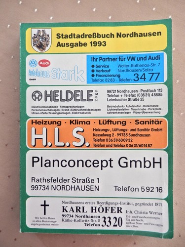 Stadtadressbuch nordhausen - stadtadressbuch,