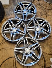 4x Borbet XR 7.5x16 5/112 ET 40 Silber Alufelgen, f. u.a. Audi A4, A6, C-Klasse