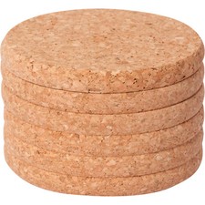 6er Set Untersetzer Glasuntersetzer Korkuntersetzer Bierdeckel rund + dick Kork 