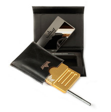 Royal Box Gold Eleganz Schnupftabak Dosierer Snuff Box mit Röhrchen Aluminium