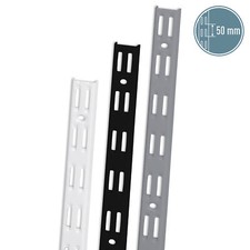 ib style® 10er Set Wandschienen Regalschienen Raster 50mm 2-reihig ver. Größen