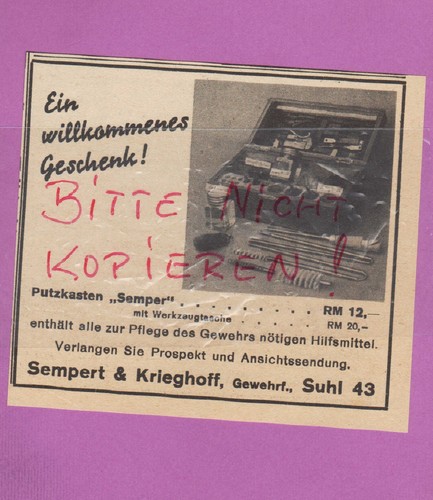 Suhl werbung 1936 sempert - suhl,,