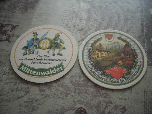 Bierdeckel mittenwalder bier - mittenwalder,