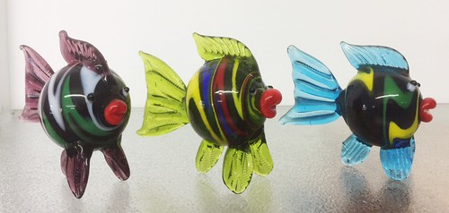 Glasskulptur fisch bunt - fisch,