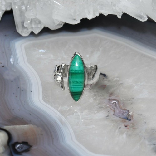Malachit ring 925er silber - malachit, ring,