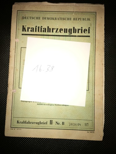 Ddr kfz brief 250 - kfz,