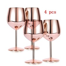 2/4x Weingläser 500ml mit Roségold Stiel Rotweingläser Weißweingläser Weinkelch