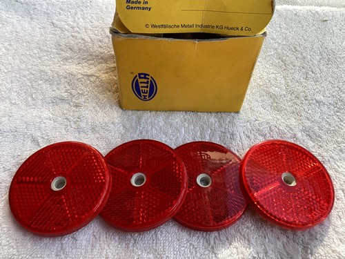 Rückstrahler rot 60mm rund - 4x,