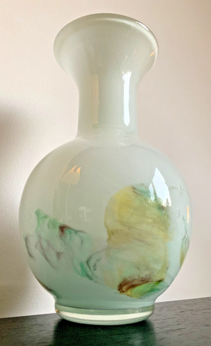 Studioglas vase mundgeblasen - studioglas,