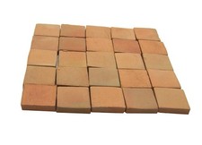 25 St Fliesen aus rote Ton 18x18x2 mm. Krippenbau  Weihnachtskrippe.