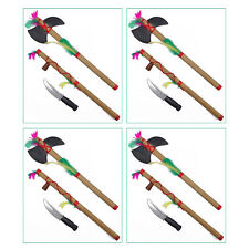 4x Kinder Indianer Set´s / Tomahawk Friedenspfeife Messer Karneval Party Deko