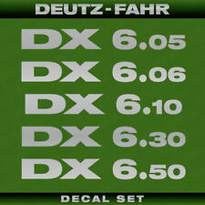 Deutz-Fahr DX 6.05, DX 6.06, DX 6.10, DX 6.30, DX 6.50 Traktor Aufkleber