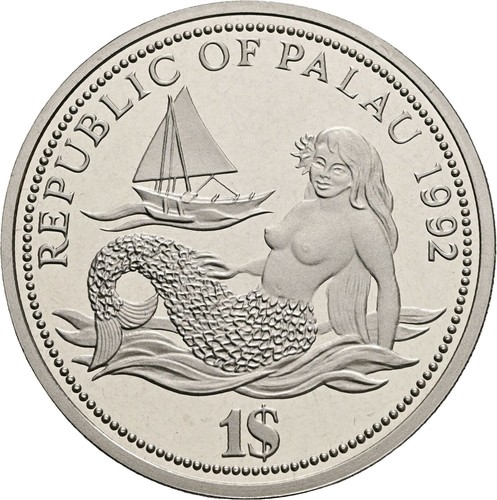 Palau dollar 1992 - palau,, dollar,