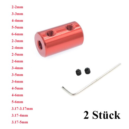 Stück 6mm rot aluminium - stück, 2-6mm