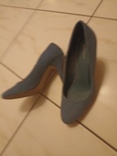 Damen Blaue Pumps hoher Absatz Graceland Gr. 37 getragener Zustand 