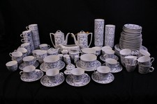 JÄGER Eisenberg ua Porzellan indisch Blau DDR Saks Strohblume ü 90 Teile Service