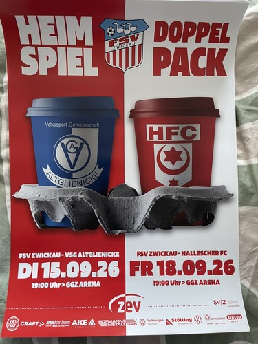 Ansetzungsplakat fsv zwickau - fsv, zwickau-