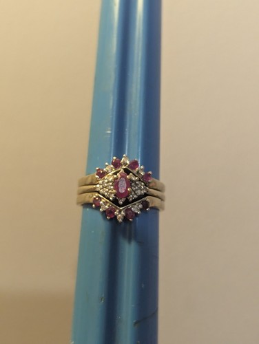 Vorsteckring gold rubin - gold,